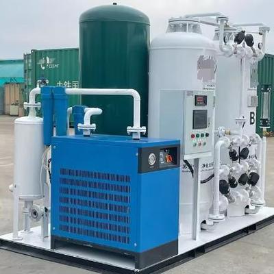 مولد الأكسجين PSA الخاص بالمستشفى مع نظام تحكم PLC وبناء الفولاذ المقاوم للصدأ لتوفير الأكسجين الطبي